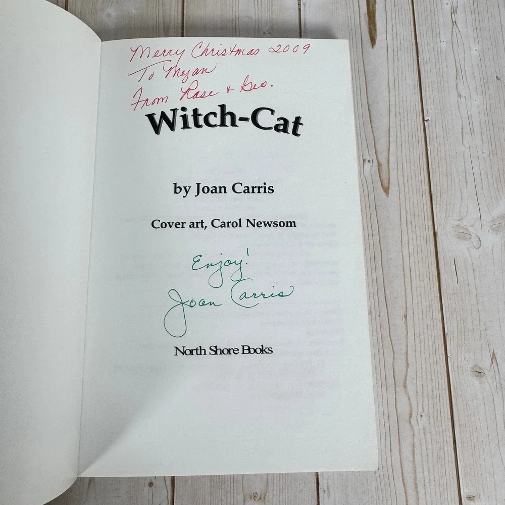 Witch-Cat Joan Carris 2009 Signed Inscribed Children's Fantasy North Shore Books